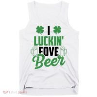 I Luckin Fove Beer Funny St Patrick's Day Tank Top thumb 0