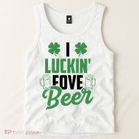 I Luckin Fove Beer Funny St Patrick's Day Tank Top thumb 2