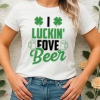I Luckin Fove Beer Funny St Patrick's Day Women's T-Shirt thumb 2