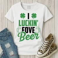 I Luckin Fove Beer Funny St Patrick's Day Women's T-Shirt thumb 3