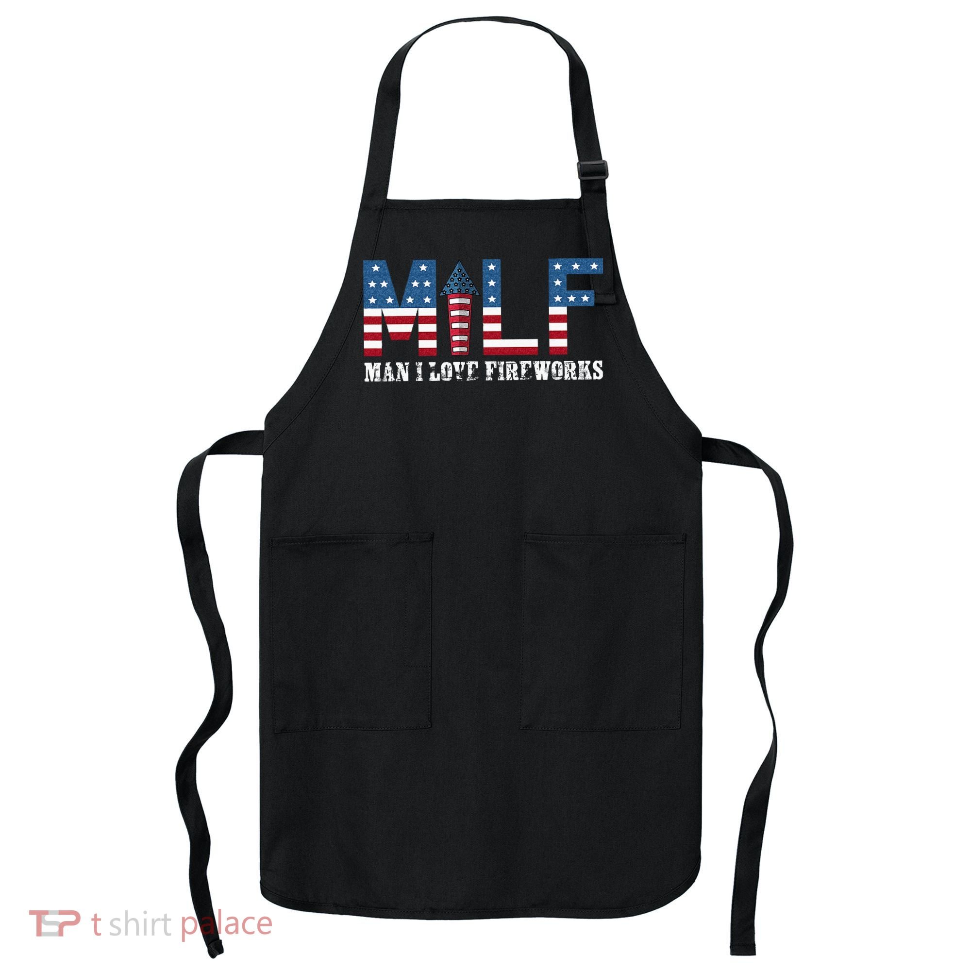I Love Fireworks Funny 4th Of July Apron