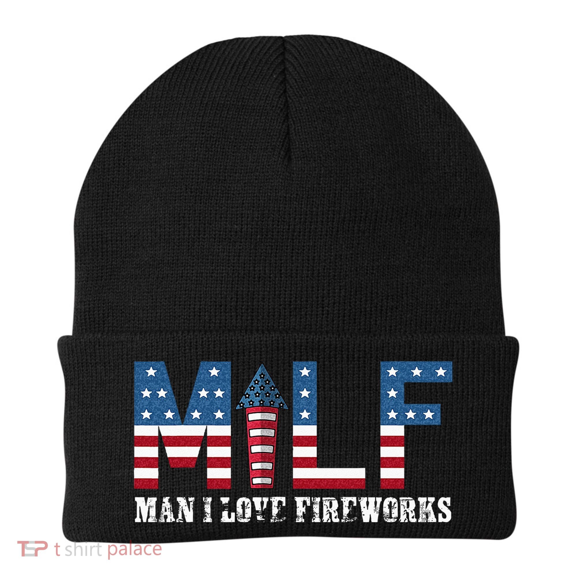 I Love Fireworks Funny 4th Of July Beanie