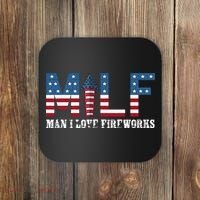 I Love Fireworks Funny 4th Of July Coaster thumb 0