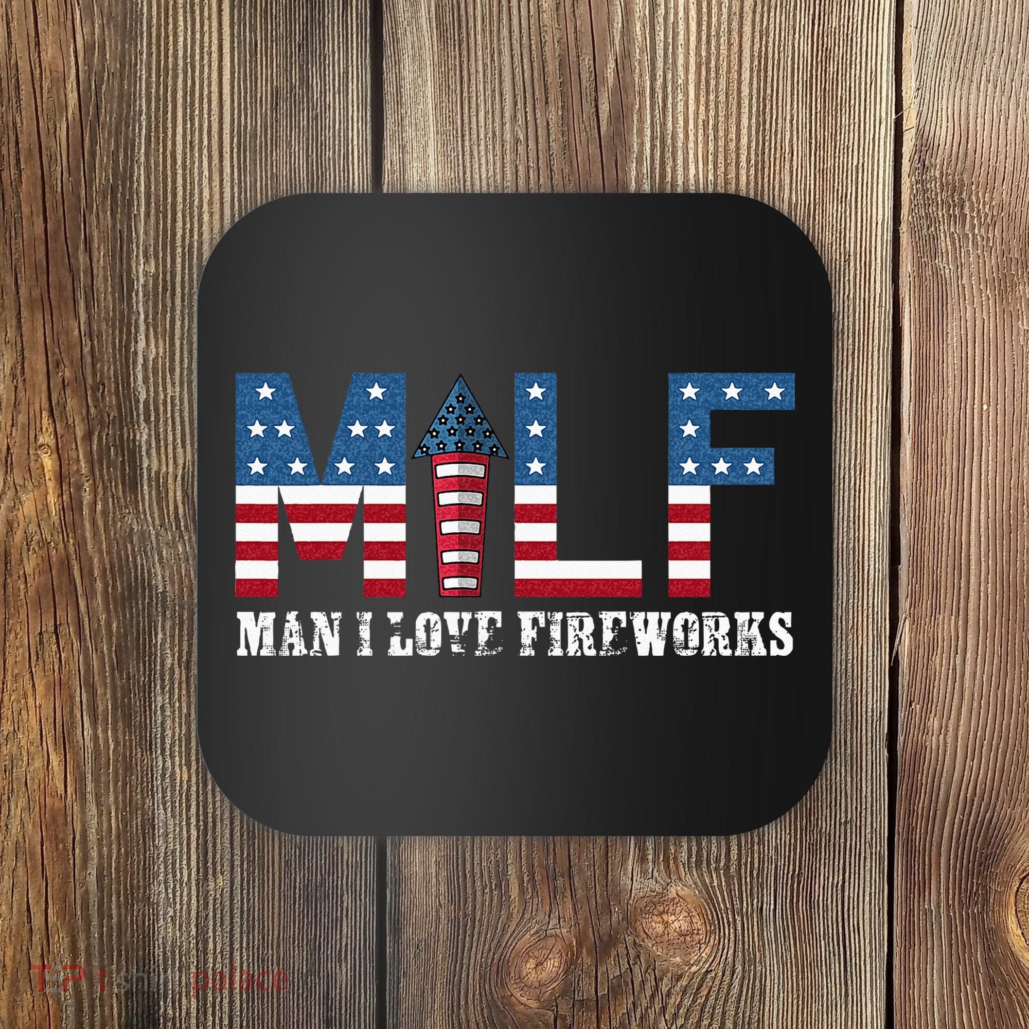 I Love Fireworks Funny 4th Of July Coaster