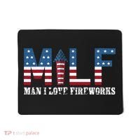 I Love Fireworks Funny 4th Of July Mousepad thumb 0