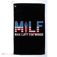 I Love Fireworks Funny 4th Of July Golf Towel thumb 0