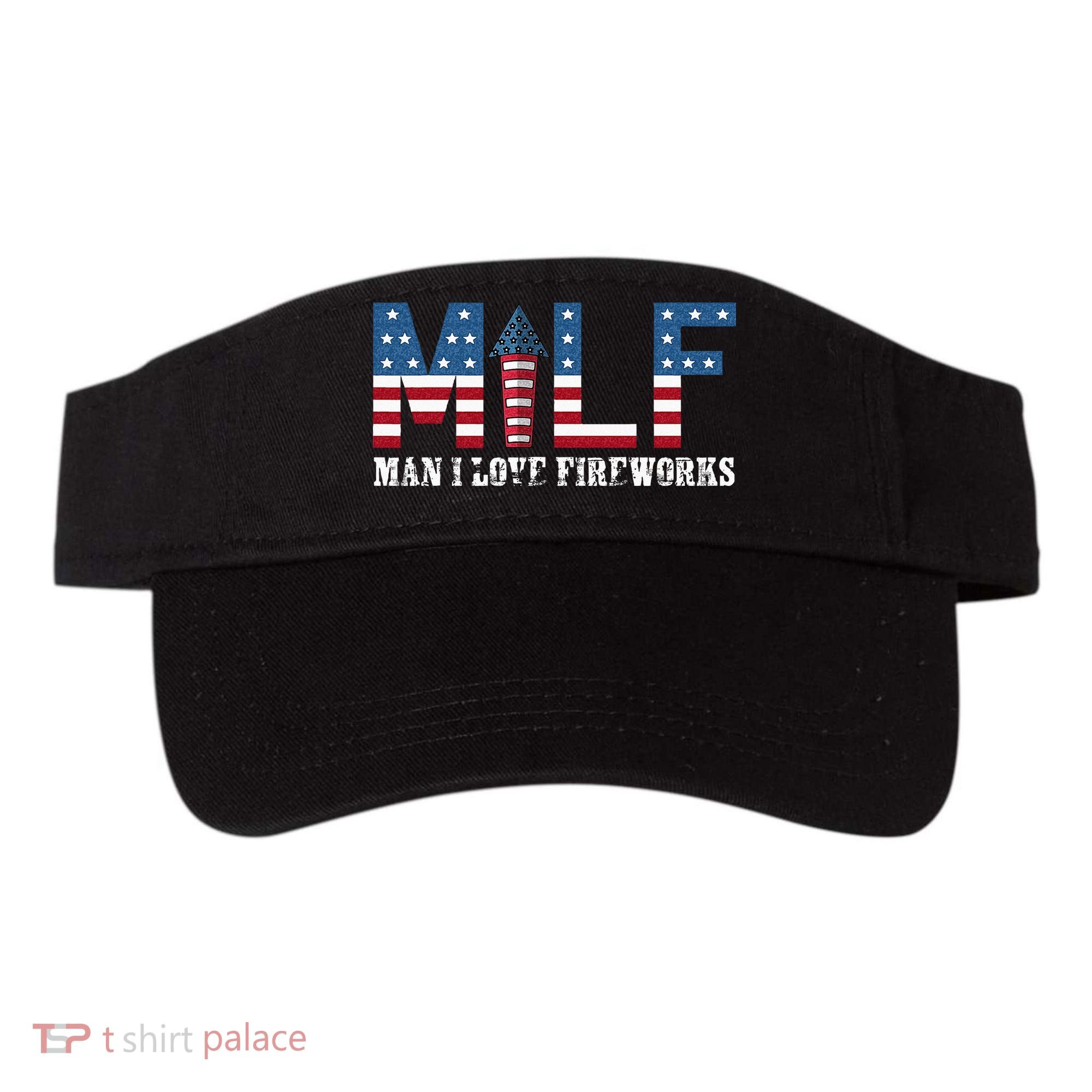 I Love Fireworks Funny 4th Of July Visor