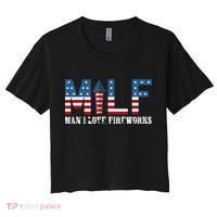 I Love Fireworks Funny 4th Of July Women's Crop Top Tee thumb 0