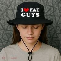 I Love Fat Guys Bucket Hat thumb 3