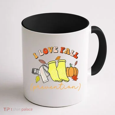 I Love Fall Gift Coffee Mug back