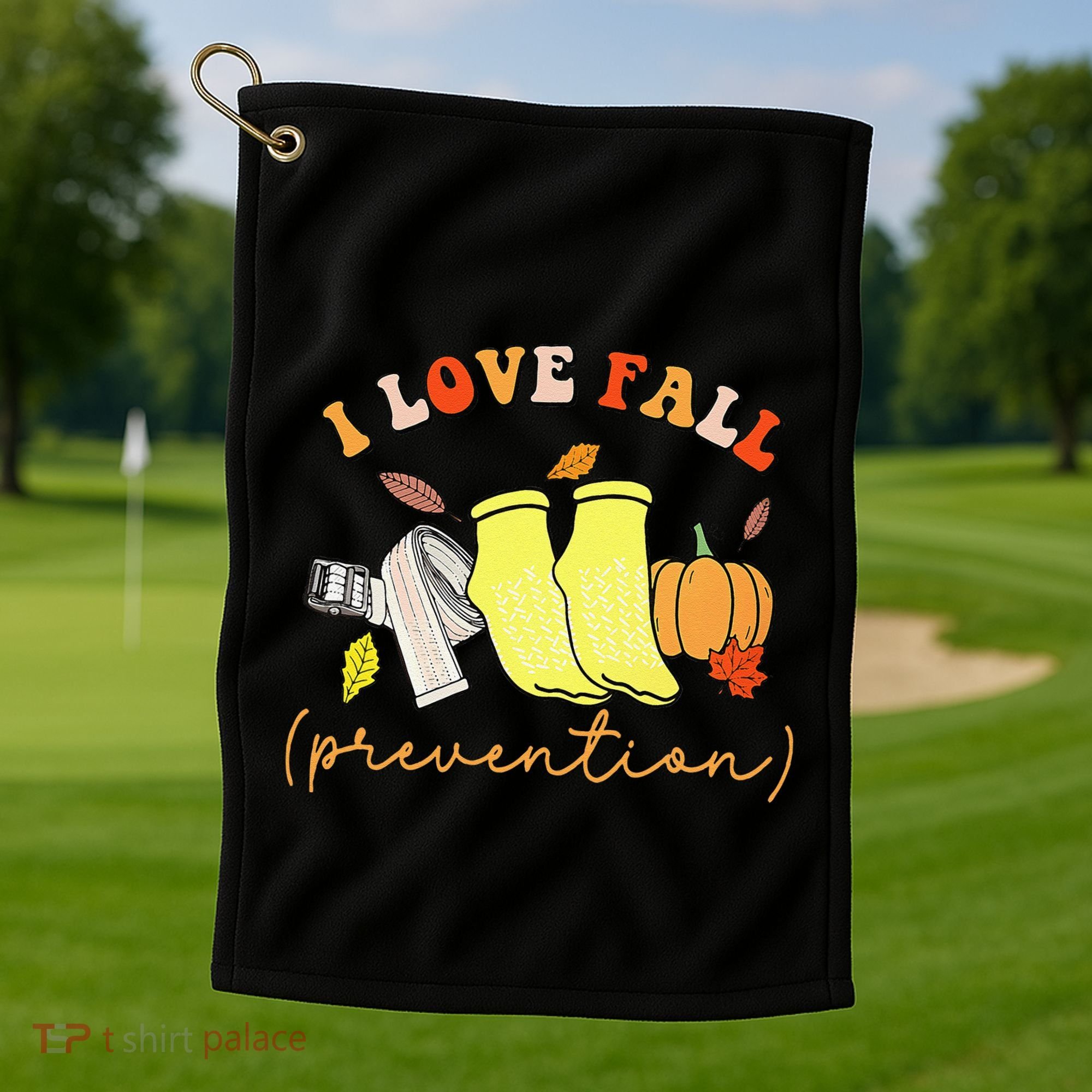 I Love Fall Gift Golf Towel