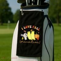 I Love Fall Gift Golf Towel thumb 2