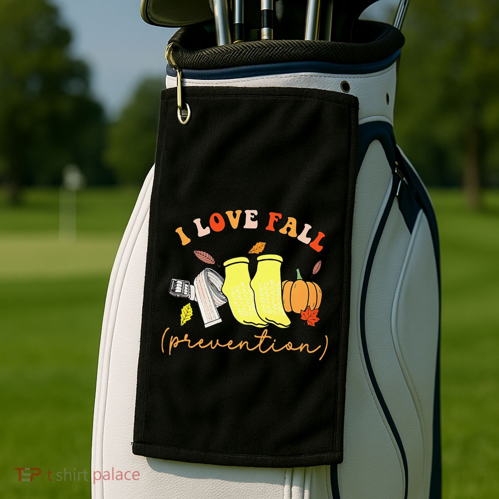 I Love Fall Gift Golf Towel