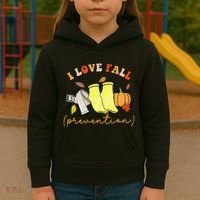 I Love Fall Gift Kids Hoodie thumb 3