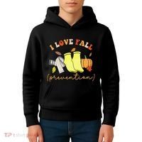 I Love Fall Gift Kids Hoodie thumb 4