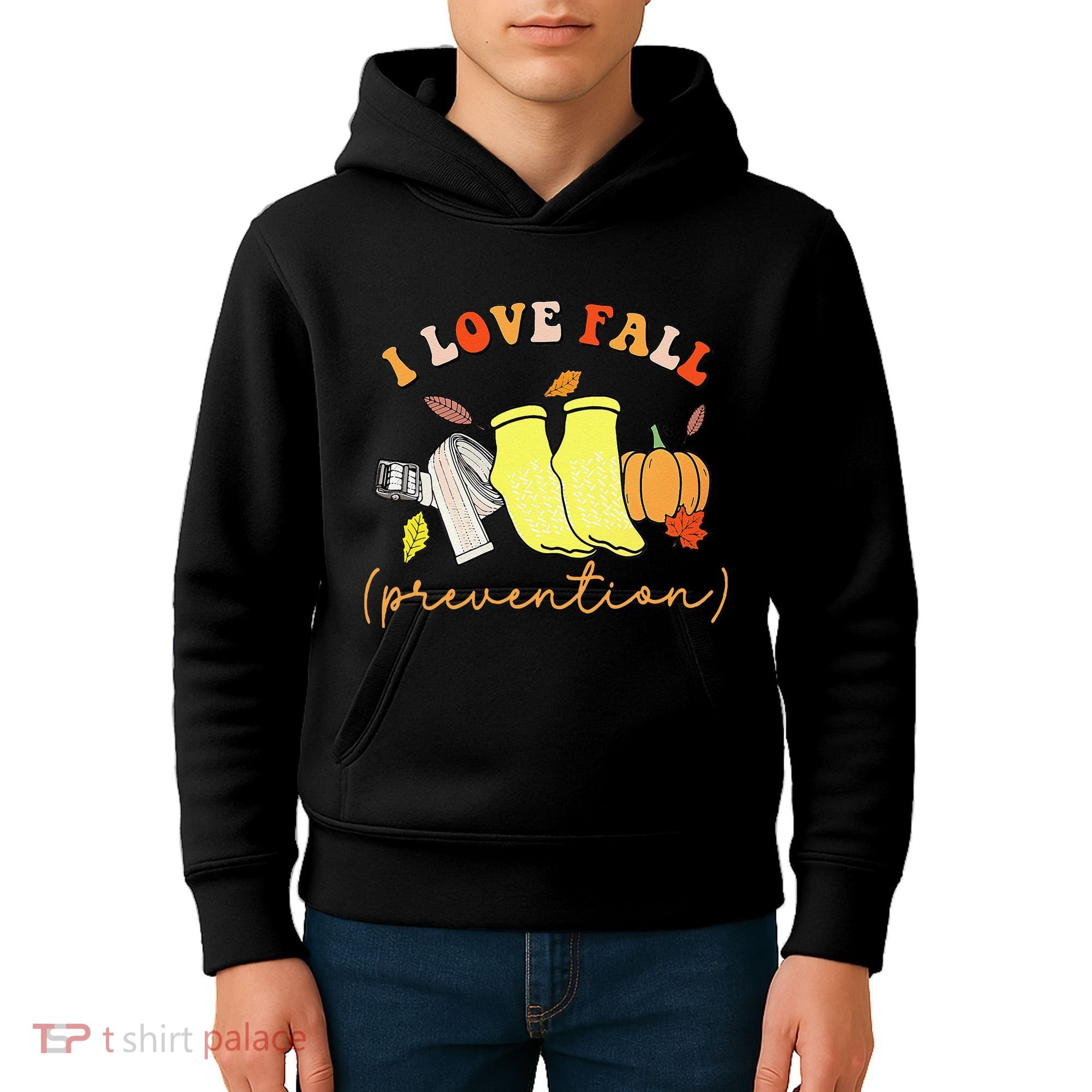 I Love Fall Gift Kids Hoodie