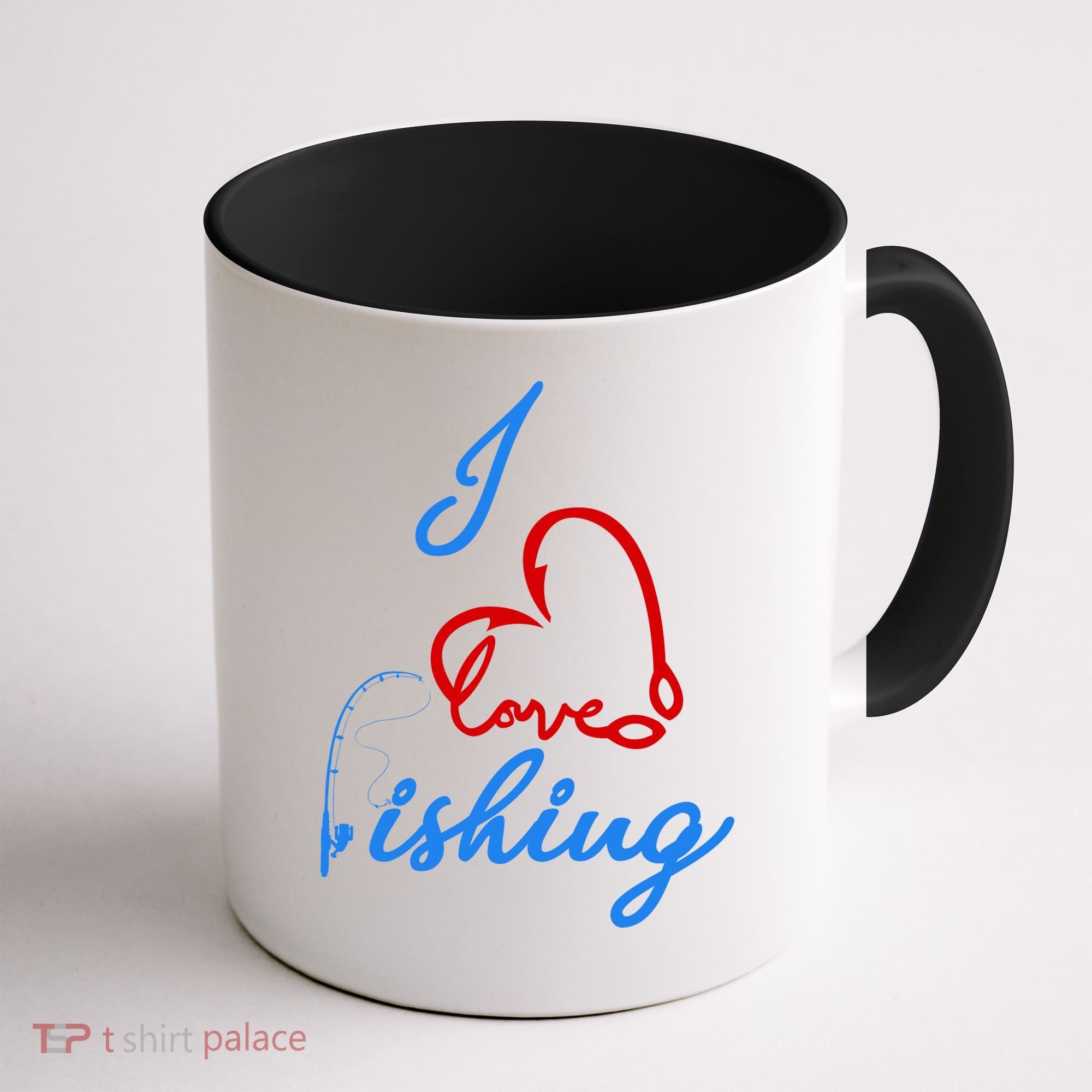 I Love Fishing Fish Lover Bait Reel Coffee Mug
