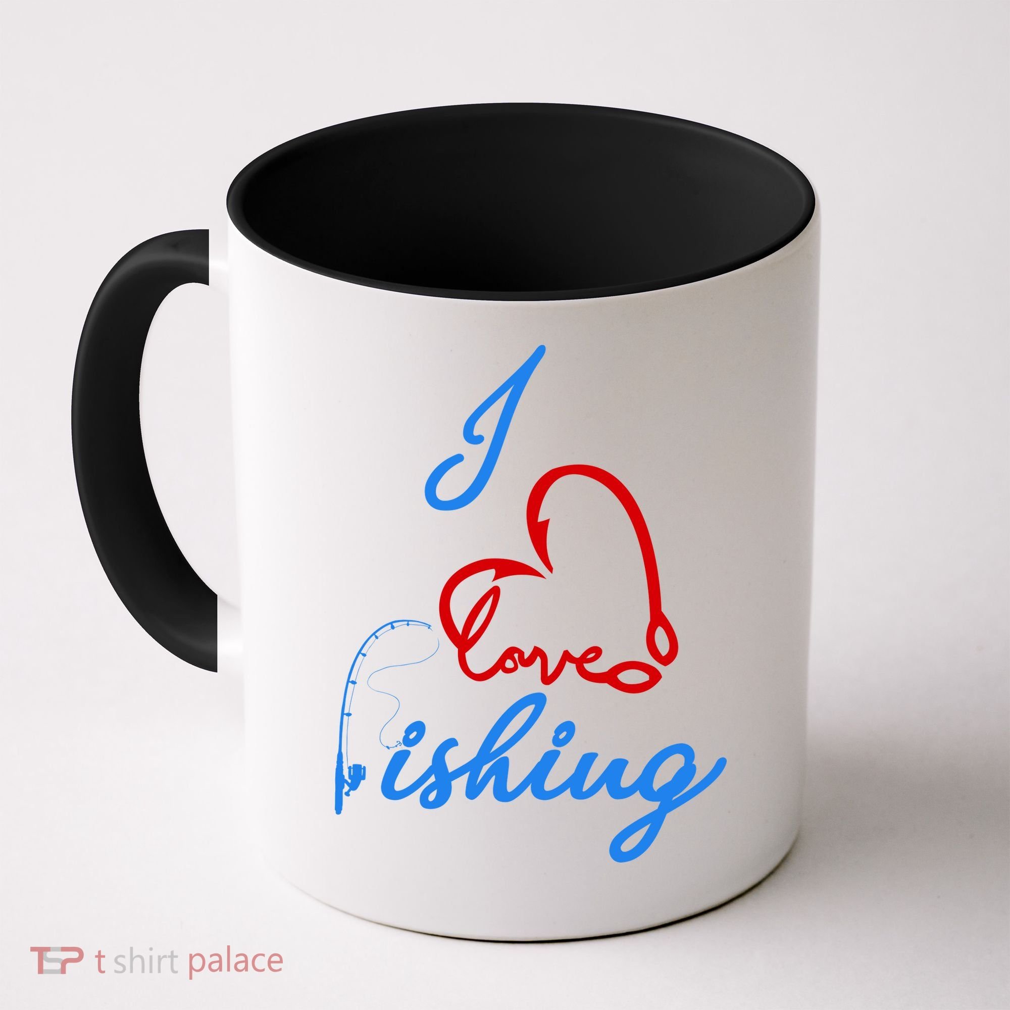 I Love Fishing Fish Lover Bait Reel Coffee Mug