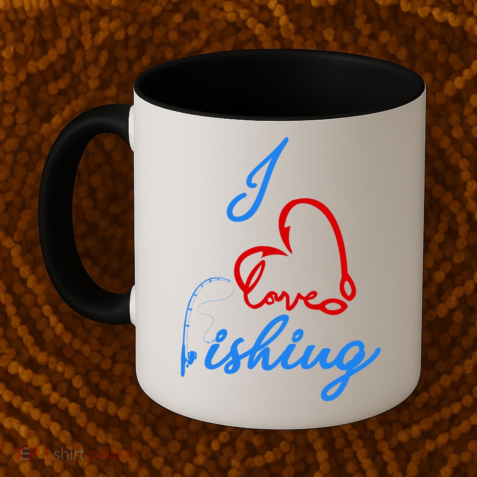 I Love Fishing Fish Lover Bait Reel Coffee Mug