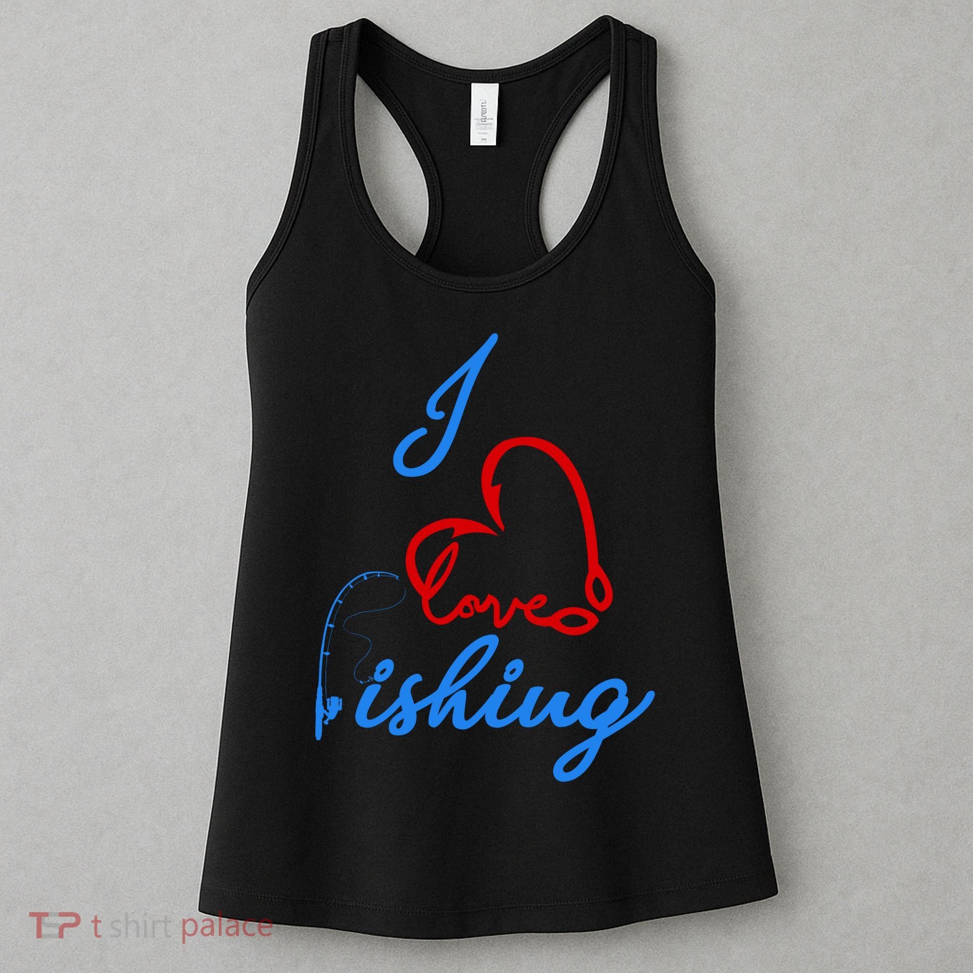 I Love Fishing Fish Lover Bait Reel Women's Tank Top