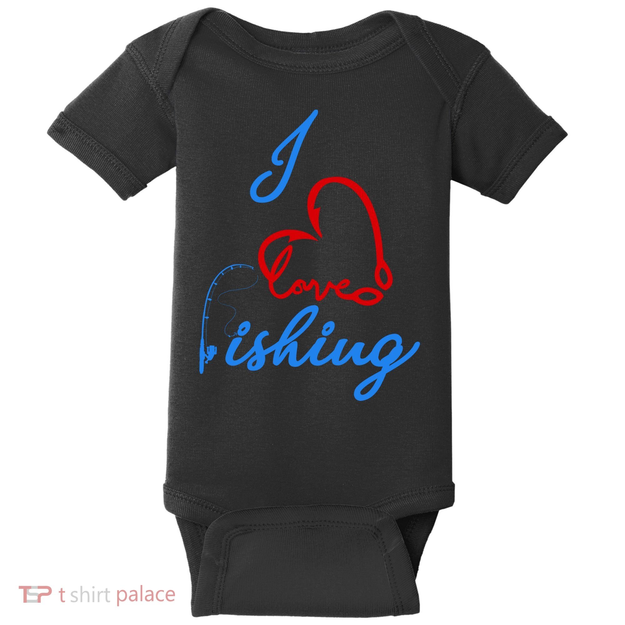 I Love Fishing Fish Lover Bait Reel Baby Bodysuit