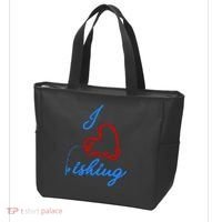 I Love Fishing Fish Lover Bait Reel Tote Bag thumb 3