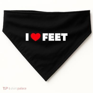 I Love Feet USA-Made Doggie Bandana