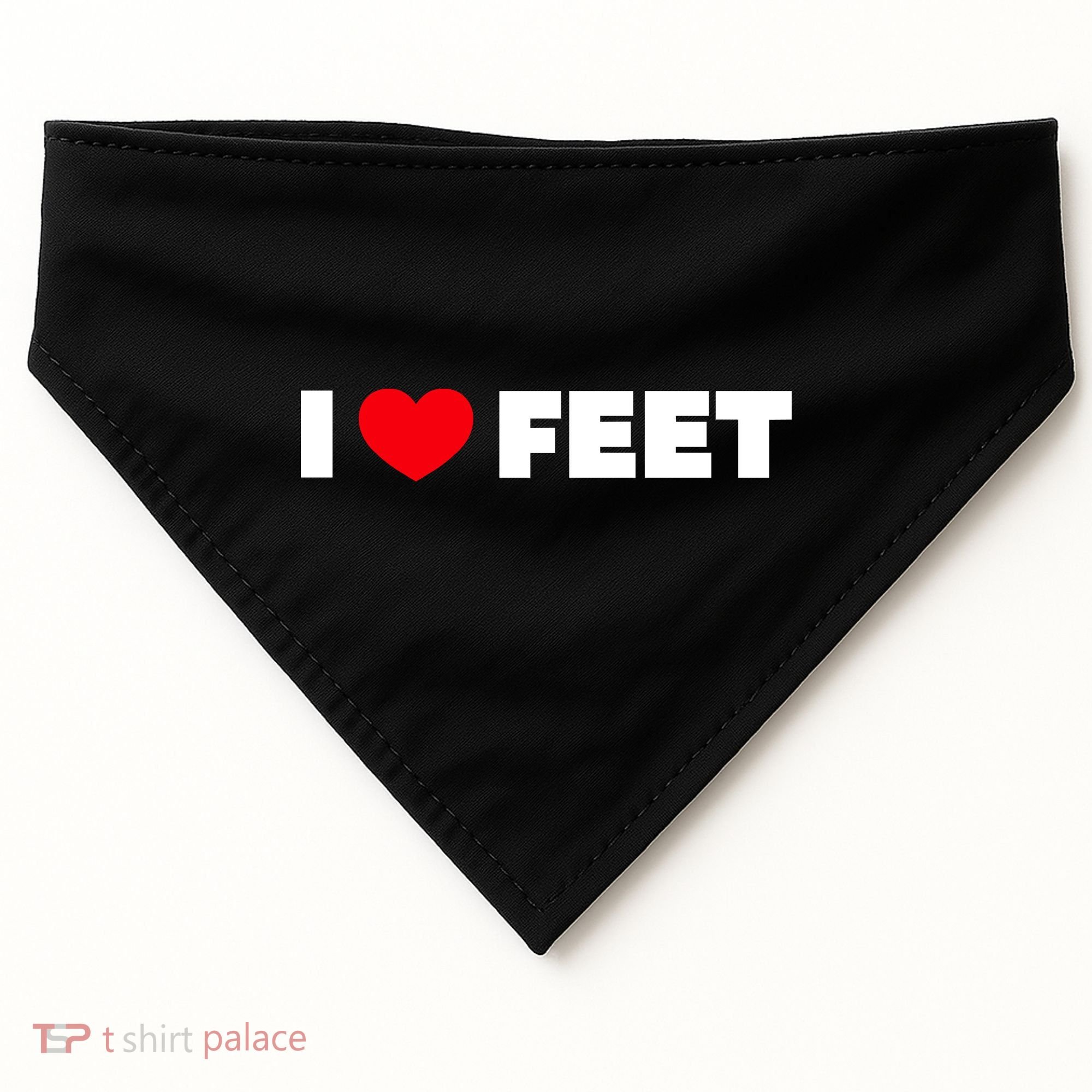 I Love Feet USA-Made Doggie Bandana