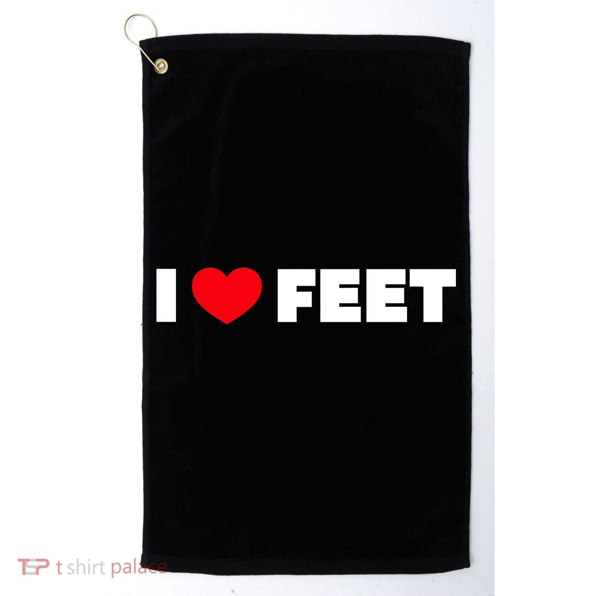 I Love Feet Golf Towel