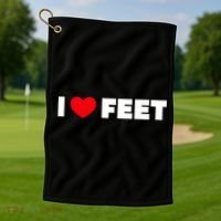 I Love Feet Golf Towel thumb 1