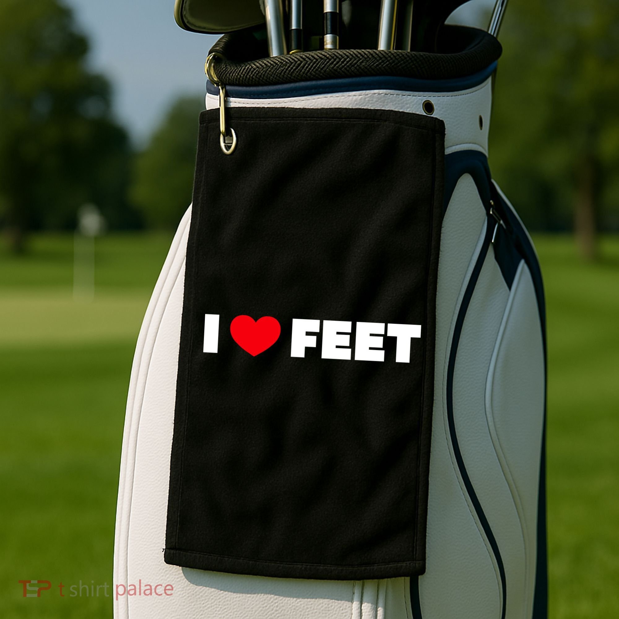 I Love Feet Golf Towel