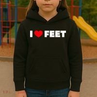 I Love Feet Kids Hoodie thumb 3