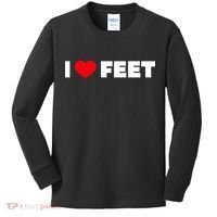 I Love Feet Kids Long Sleeve Shirt thumb 0