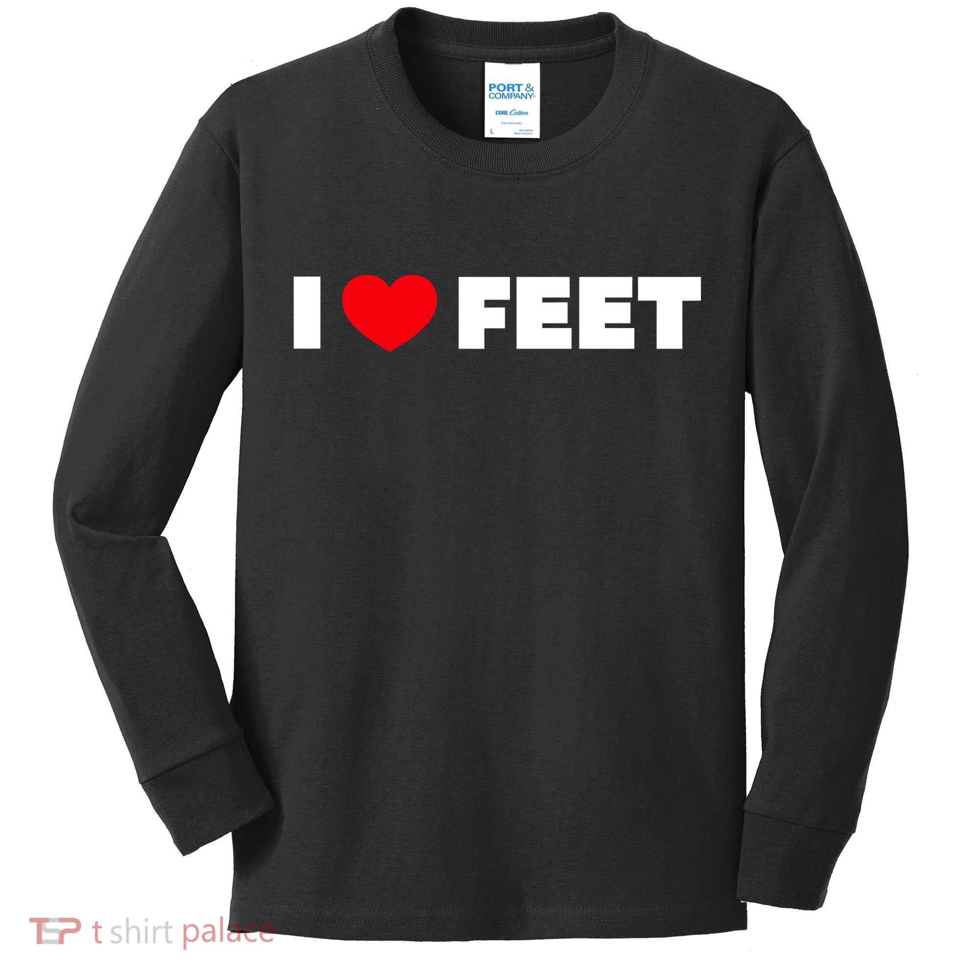 I Love Feet Kids Long Sleeve Shirt