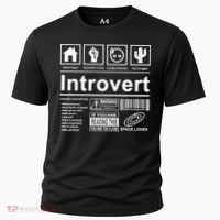 Introvert Label Funny Gift Cooling Performance Crew T-Shirt thumb 0