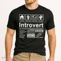 Introvert Label Funny Gift Cooling Performance Crew T-Shirt thumb 2