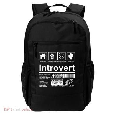 Introvert Label Funny Gift Backpack