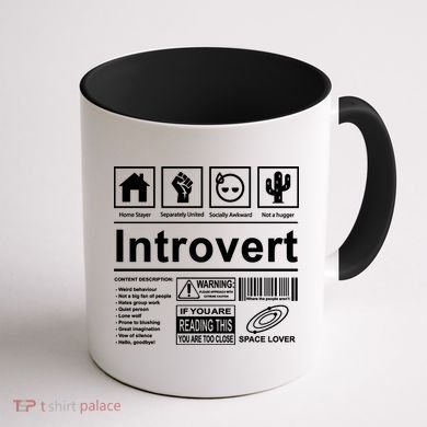 Introvert Label Funny Gift Coffee Mug back