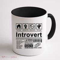 Introvert Label Funny Gift Coffee Mug thumb 1