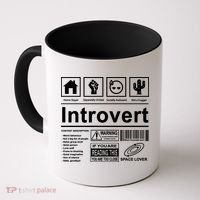 Introvert Label Funny Gift Coffee Mug thumb 0