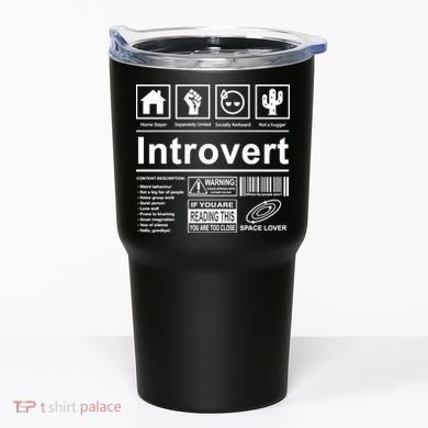 Introvert Label Funny Gift Tumbler
