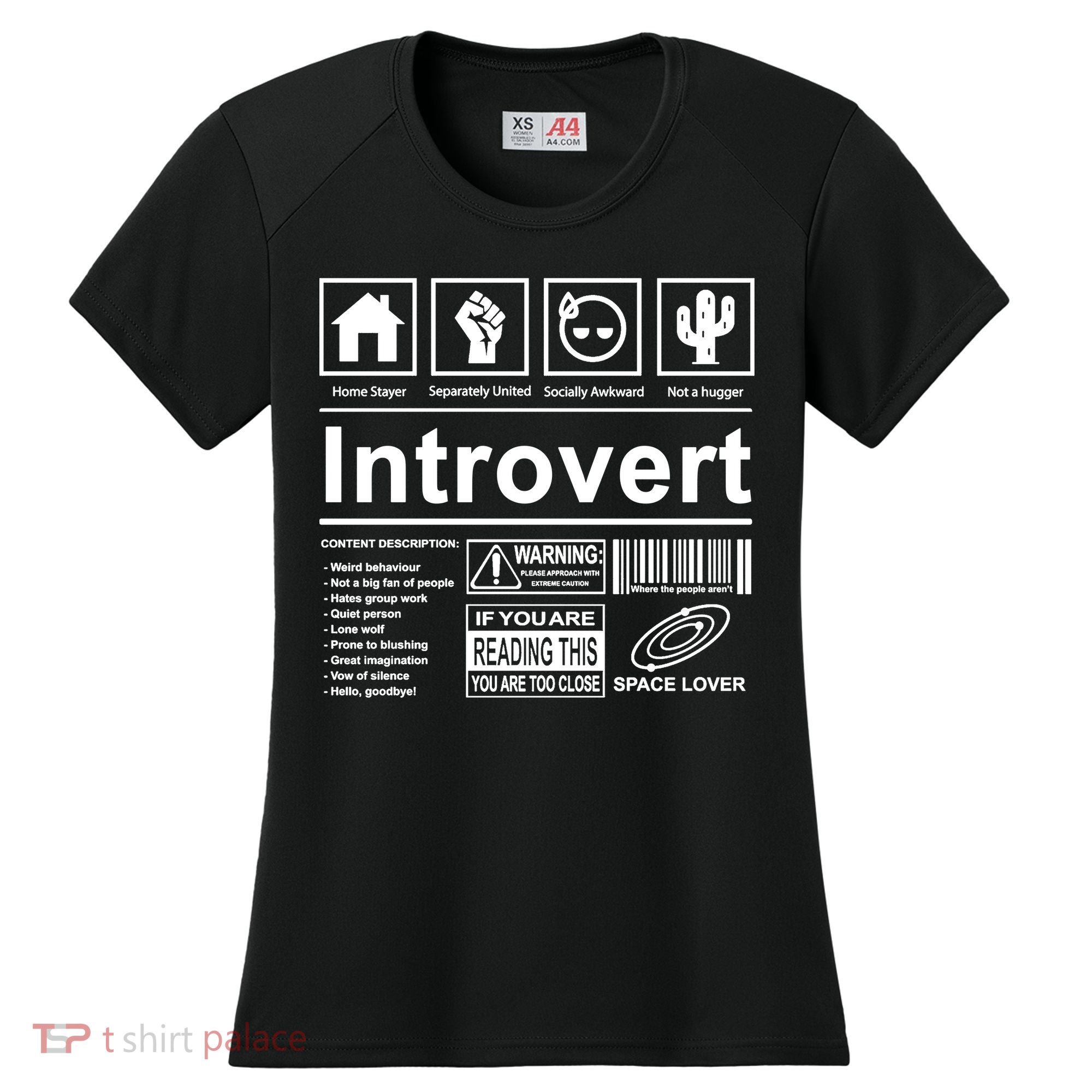 Introvert Label Funny Gift Women's Cooling Performance Crew T-Shirt