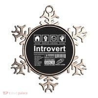 Introvert Label Funny Gift Ornament thumb 0