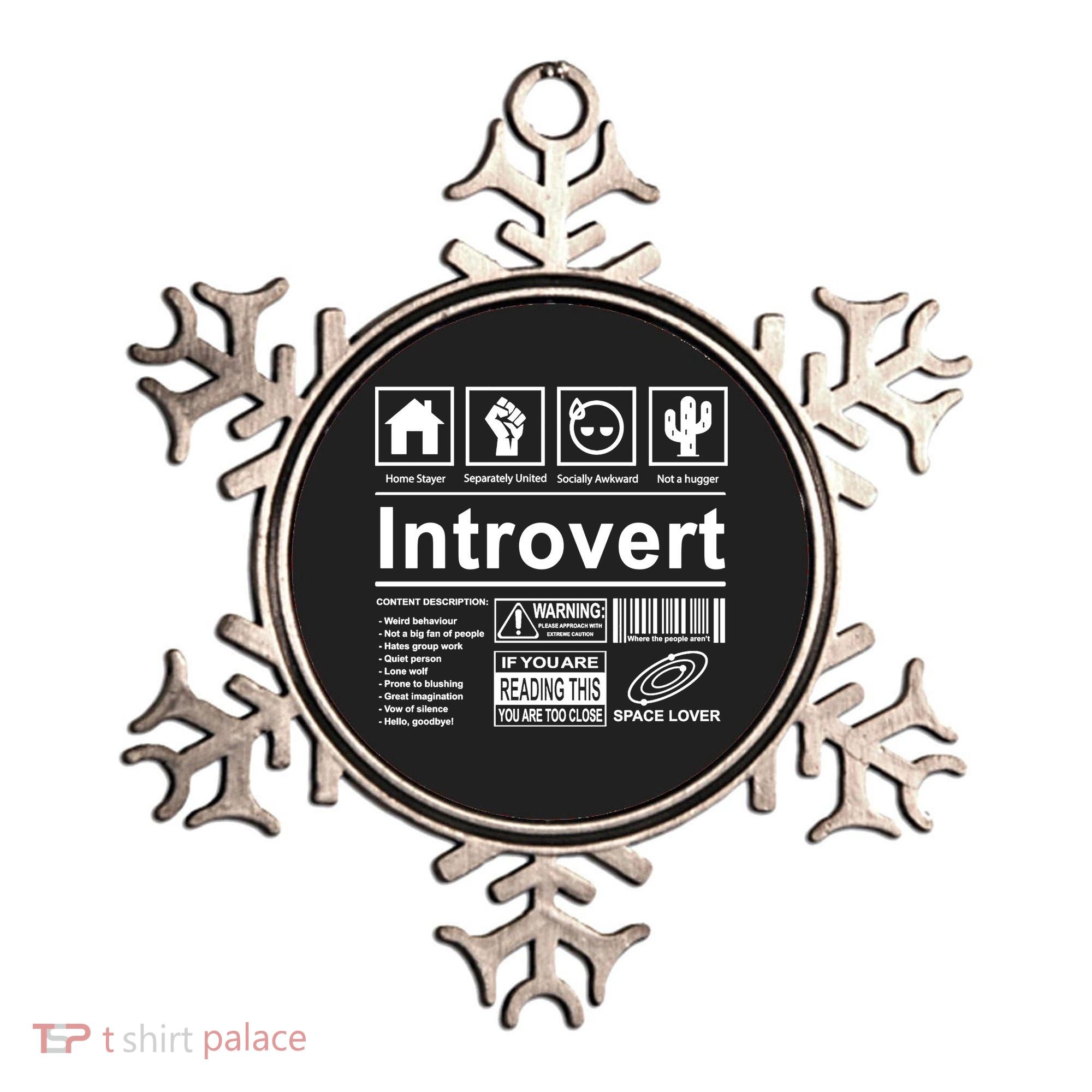 Introvert Label Funny Gift Ornament