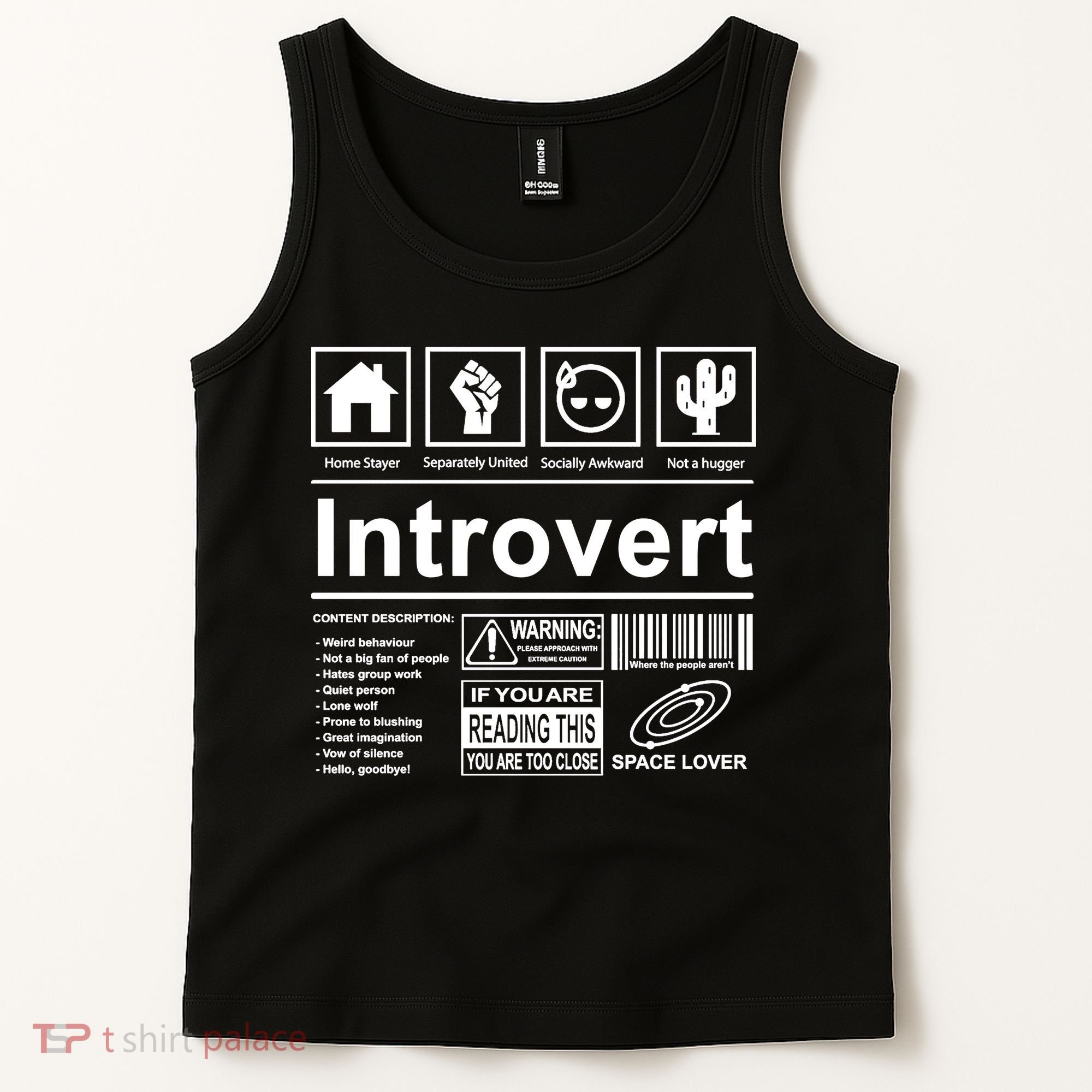 Introvert Label Funny Gift Tank Top