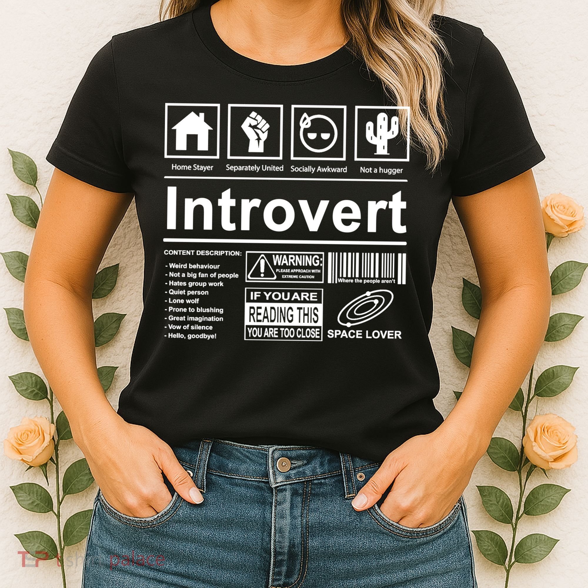 Introvert Label Funny Gift Women's T-Shirt
