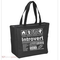 Introvert Label Funny Gift Tote Bag thumb 2