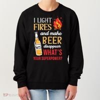 I Light Fires And Make Beer Disappear Funny Camping Women's Sweatshirt thumb 0