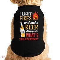 I Light Fires And Make Beer Disappear Funny Camping Doggie Tank thumb 0