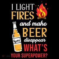 I Light Fires And Make Beer Disappear Funny Camping Coaster thumb 2